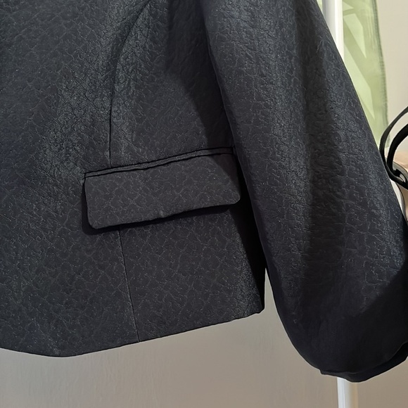 Erin Fetherston Black Puff Sleeve Blazer Jacket Womens M Formal Event Coquette - Picture 6 of 7